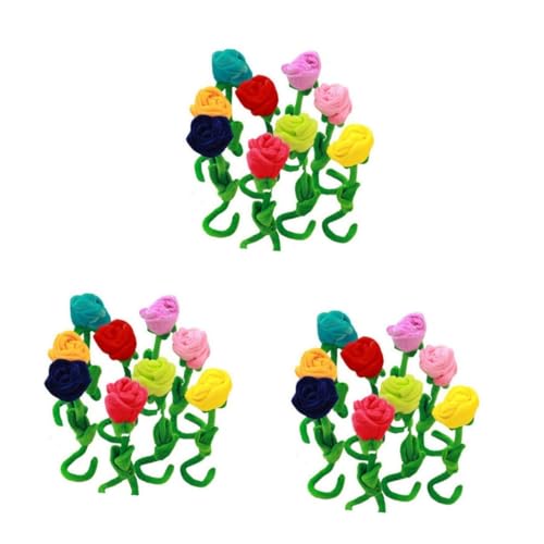 Toyvian Spielzeuge 27 STK Krippenspielzeug Blumenspielzeug Biegsames Spielzeug Flauschige Kuscheltiere Pompones De Porristas Kinderwagen Plüschblume Baby Plüschtier von Toyvian