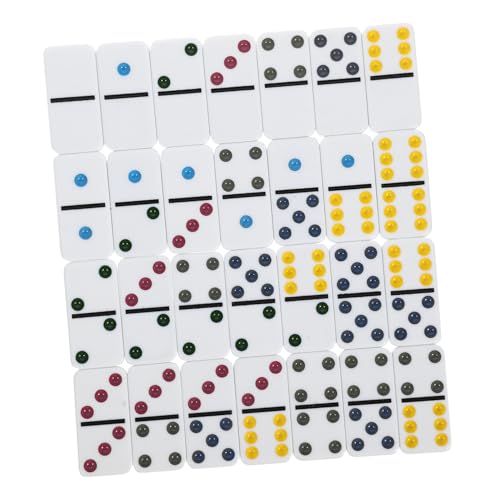 Toyvian 28 Stück Domino- Planke Bauen Domino-rennen Domino-spielsteine Domino-bausteine Westliches Vintage-Domino Domino-brettspiel Retro-dominoblöcke Melamin von Toyvian