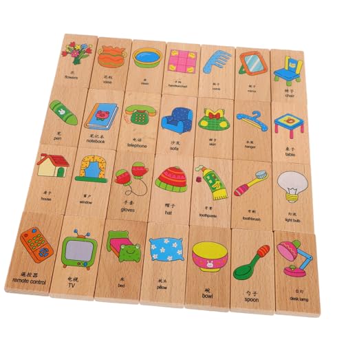 Toyvian 28-Teiliges Set Dominospielzeug holzspielzeug Kindergarten Motorikspielzeug für Kleinkinder Puzzlespielzeug Montessori Lernspielzeug für Kleinkinder Holzblöcke Toyvian 28-Teiliges Set Dominospielzeug holzspielzeug Kindergarten Motorikspielzeug für Kleinkinder Puzzlespielzeug Montessori Lernspielzeug für Kleinkinder Holzblöcke von Toyvian