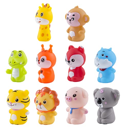 Toyvian 2Sätze Fingerpuppen Für Tierform Handpuppen Aus Vinyl Dehnbare Fingerpuppen Für Eltern Junge Mädchen Für Rollenspiele Und Geschichtenerzählen Farbige Tierfiguren von Toyvian