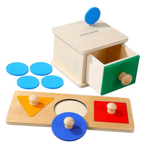 Toyvian 2Satz Holzmünzbox für Kleinkinder Montessori Spielzeugset mit Geometrischen Puzzles Objektbeständigkeit aus Holz Gefertigt Fördert Hand Augen Koordination und Kognitive Fähigkeiten Toyvian 2Satz Holzmünzbox für Kleinkinder Montessori Spielzeugset mit Geometrischen Puzzles Objektbeständigkeit aus Holz Gefertigt Fördert Hand Augen Koordination und Kognitive Fähigkeiten von Toyvian