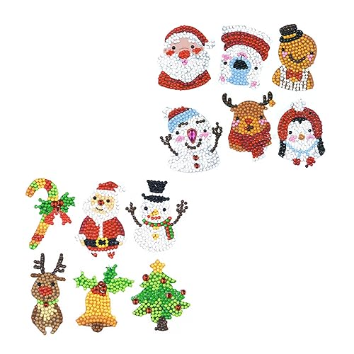 Toyvian 2St Aufkleber weihnachtsdeko Christmas Decorations dekoringe bastelmaterial bastel Material DIY-Material Cartoon-Bild- Cartoon-Malerei- Harzbohrer von Toyvian