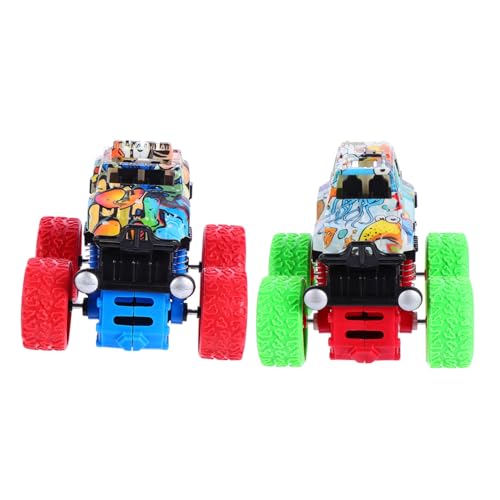 Toyvian 2St Auto Model Kinder puppenwagen kinderspielzeug Auto Spielzeuge dreckiges Fahrrad Rückzugsfahrzeug Autospielzeug für Kinder Mini Auto zurückziehen Modell Geländewagen Plastik von Toyvian