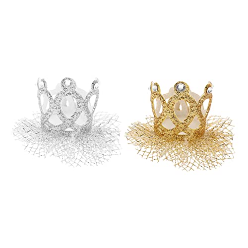 Toyvian 2St Krone Haarschmuck haarschmuck hair accessories for birthday crown Krone Tortenaufsatz Krone Haarnadel kopfschmuck Kopfbedeckung mit Spitzenkrone Netz Silver Toyvian 2St Krone Haarschmuck haarschmuck hair accessories for birthday crown Krone Tortenaufsatz Krone Haarnadel kopfschmuck Kopfbedeckung mit Spitzenkrone Netz Silver von Toyvian
