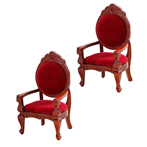 Toyvian 2St Mini-Stuhl holzstuhl puppenstubenmöbel Dollhouse Furniture Miniaturstuhl für DIY-Projekte Miniatur Couch Puppenhaus Tisch Musterstuhl Mini-Sessel aus Holz hölzern rot Toyvian 2St Mini-Stuhl holzstuhl puppenstubenmöbel Dollhouse Furniture Miniaturstuhl für DIY-Projekte Miniatur Couch Puppenhaus Tisch Musterstuhl Mini-Sessel aus Holz hölzern rot von Toyvian