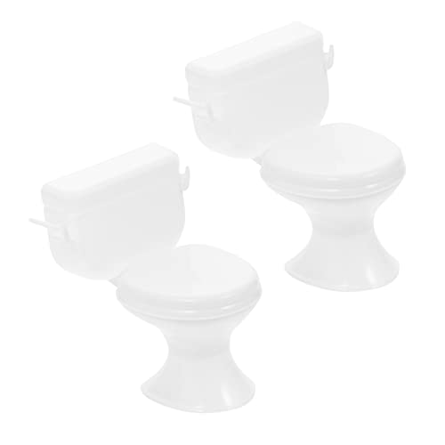 Toyvian Miniatur-Badezimmer- -Set 2-teilig Puppenhaus-toiletten Waschbecken Realistisches Miniatur-Spielzeug Für Jungen Und Mädchen Tragbar Weiß Toyvian Miniatur-Badezimmer- -Set 2-teilig Puppenhaus-toiletten Waschbecken Realistisches Miniatur-Spielzeug Für Jungen Und Mädchen Tragbar Weiß von Toyvian