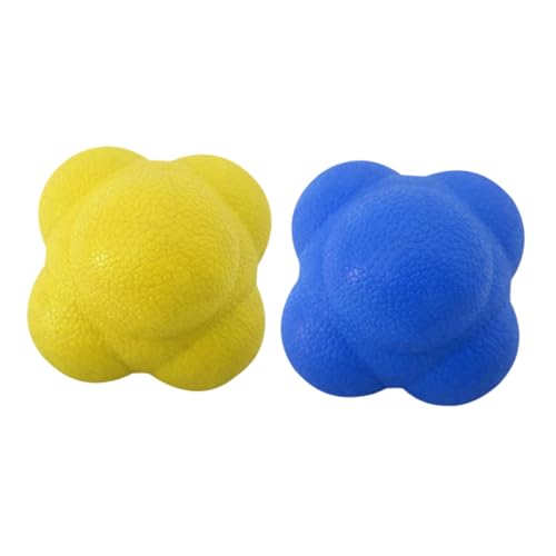 Toyvian 2St Speedball-Reaktionsball Reaktionsball aus Gummi Hand-Auge-Koordination Tennis-Reaktionsball Fußball-Reaktionsball Reflexball Hüpfball Trainingsball Agility-Ball Flummi von Toyvian