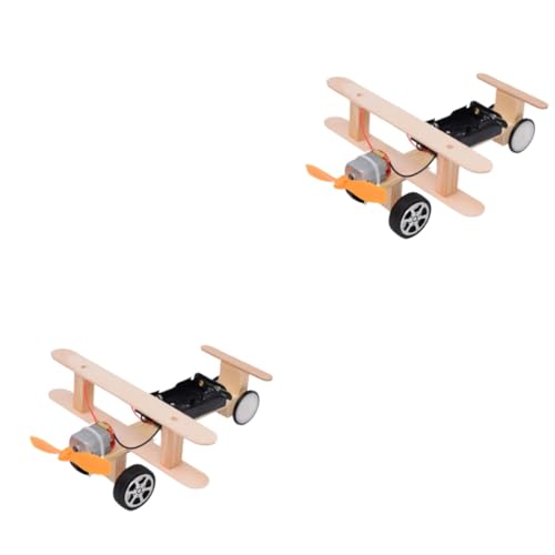 Toyvian Spielzeug Für Kinder 2St Flugzeuge aus Holz Flugzeuge für Kinder Fliegende Modellflugzeuge Spielzeuge Kinderspielzeug Bastelpuzzle Flugzeug selber Bauen Handbuch Gizmo Student von Toyvian