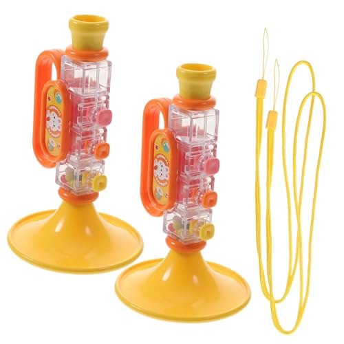Toyvian 2St -Trompete kinderinstrumente musikinstrumente Instrument kreatives kleines trompetenspielzeug für Instrumentaltrompeten Plastik Yellow Toyvian 2St -Trompete kinderinstrumente musikinstrumente Instrument kreatives kleines trompetenspielzeug für Instrumentaltrompeten Plastik Yellow von Toyvian