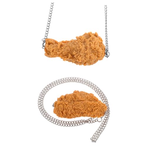 Toyvian 2St kreative Halskette Hühnerflügel-Halskette Halskette zum Aufhängen von Lebensmitteln sieren esensse Modelle Halsketten Lebensmittelverzierung Hühnerhalskette PVC von Toyvian