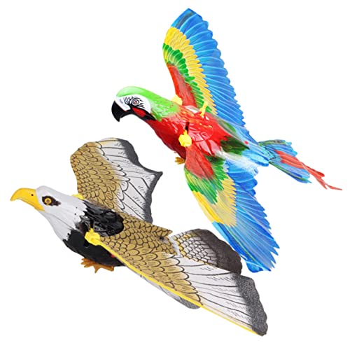 Toyvian Elektronisches Fliegendes Vogelspielzeug 2 Stück für Kinder mit Musik und Lichteffekten Langlebiges Kunststoffspielzeug Fördert Eltern Kind Interaktion von Toyvian