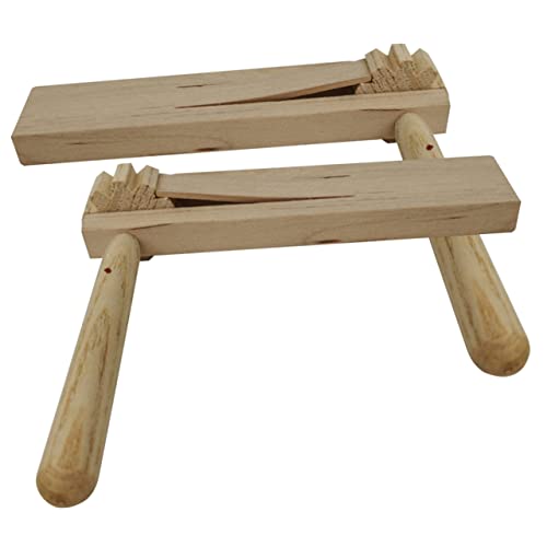 Toyvian 2Stücke Holz Castanets Manuelle Dreh Ratschen Geräuschmacher für Musikinstrumente für Kreative Spiel und Lernmomente Toyvian 2Stücke Holz Castanets Manuelle Dreh Ratschen Geräuschmacher für Musikinstrumente für Kreative Spiel und Lernmomente von Toyvian