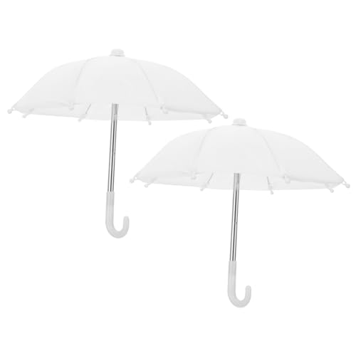 Toyvian 2Stücke Mini Regenschirm Dekoration Puppenhaus Zubehör Elegantes Modell für Miniaturhäuser UV Schutz Realistische Gestaltung für Kreative Spielwelten von Toyvian