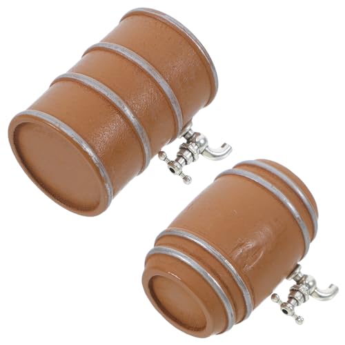 Toyvian 2Stücke Mini Weinfass Modell für Puppenhaus Dekoration Bar Zubehör mit für Weinliebhaber und Sammler Kreative DIY Projekte Toyvian 2Stücke Mini Weinfass Modell für Puppenhaus Dekoration Bar Zubehör mit für Weinliebhaber und Sammler Kreative DIY Projekte von Toyvian