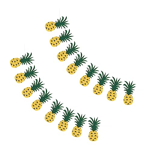 Toyvian Tropische Wimpelkette 2 Stück Ananas-Dekoration Wandgirlande Für Hawaii-Themen von Toyvian