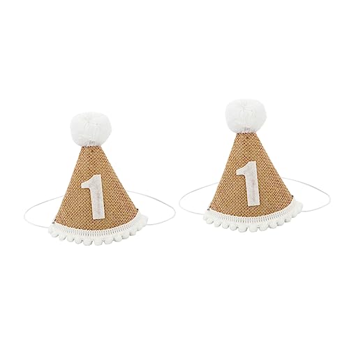 Toyvian Einzigartiges Baby-geburtstagshut-set Partyhut Für Den 1 Geburtstag Partyzubehör Für Jungen Und Mädchen Foto-requisiten Glitzernde Kopfbedeckung von Toyvian