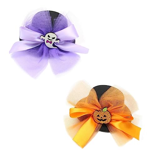 Toyvian 2st Halloween-hut-haarnadel Halloween-cosplay Cosplay-haardekore Halloween-haarspangen Cosplay-kopfschmuck Bowler-haarnadeln Halloween-kopfschmuck Bowler-haarspangen Gittergewebe von Toyvian