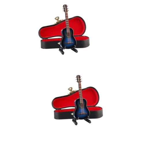 Toyvian 2st Klassische Gitarre Mini-Geschenke Mini-Gitarre Gitarrenhandwerk Dekoration Desktop-Gitarre Männer Und Frauen Geburtstagsgeschenk Schreibtisch Bambus von Toyvian