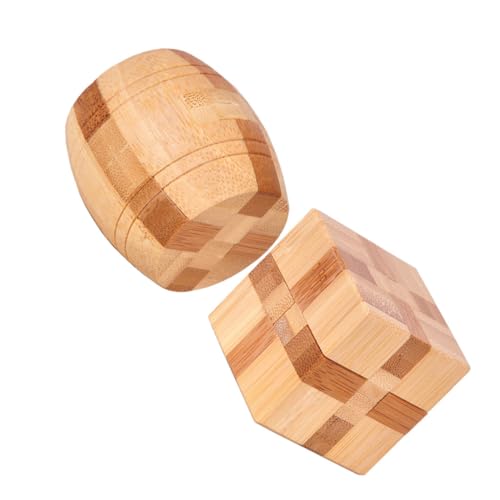 Toyvian 2stücke Bamboo Educational Toy Ming Luban Lock Iq Assembling Ball Puzzle Klassisches Denkspiel Für Ab Jahren Fördert Geschicklichkeit Und Logik von Toyvian