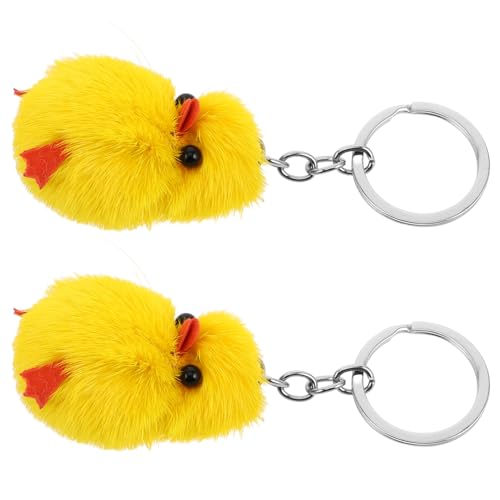 Toyvian 2st Kleiner Gelber Enten-schlüsselanhänger Zange Set Zur Herstellung Von Armbändern Puppenhaustapete Abziehen Und Aufkleben Ninja-luftfritteuse Bausätze Tasche Plüsch Yellow von Toyvian
