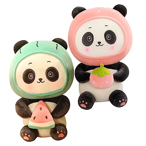 Toyvian 2er-Pack Entzückende Weiche Plüsch-Panda-spielzeuge Aus Pp-Baumwolle Mit Kissen Wohnzimmer- von Toyvian