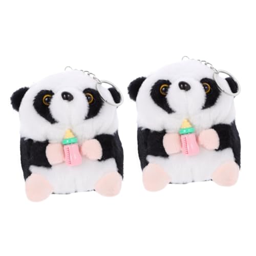 Toyvian 2St Panda-Spielzeug roter Panda plüschtier Panda Spielzeug ausgestopftes Tier Tiere bequemes Stofftier Cartoon-Tierpuppe Haushalt schmücken Anhänger Kleine Geschenk Samt von Toyvian