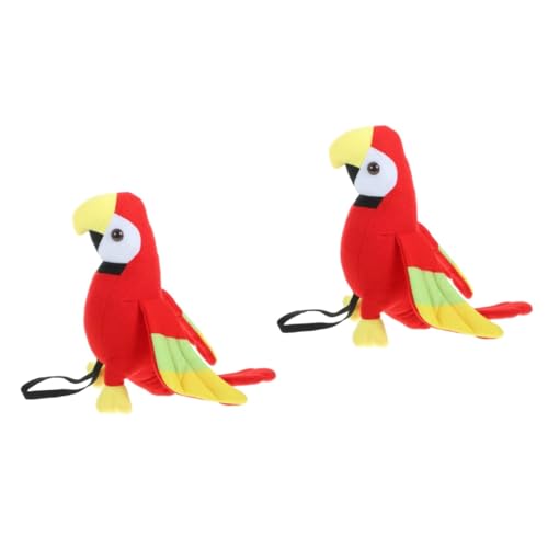 Toyvian 2st Piraten-papageienpuppe Piratenpapagei Schulter Erwachsener Ausgestopftes Papageienmodell Halloweenkostüm Vogel Stofftier Papagei Gefüllt Plüsch Kind Kleidung Künstlich von Toyvian