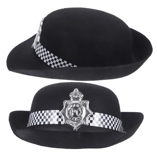 Toyvian 2st Polizeikostüm Damen Halloween Kappe Polizeizubehör Kostümhüte Kostüm Cop-hut Polizistenmützen Cosplay-mützen Für Partygeschenk Black Filzstoff Toyvian 2st Polizeikostüm Damen Halloween Kappe Polizeizubehör Kostümhüte Kostüm Cop-hut Polizistenmützen Cosplay-mützen Für Partygeschenk Black Filzstoff von Toyvian