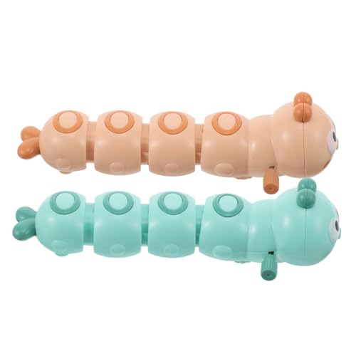 Toyvian 2st Raupen Am Uhrwerk Matschige Spielzeuge Gastgeschenke Für Nutztiere Wurmspielzeug Matschiges Für Massenspielzeug Schneckenspielzeug Halloween-nistpuppen Plastik von Toyvian