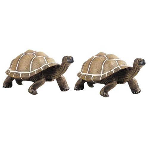 Toyvian 2st Schildkröten-Modell Spielzeuge Schildkrötenfigur Lebensechte Schildkrötenstatuen Schildkröte Spielzeug Schildkröten-Dekorationen Ornamente Plastik Kind Künstlich von Toyvian