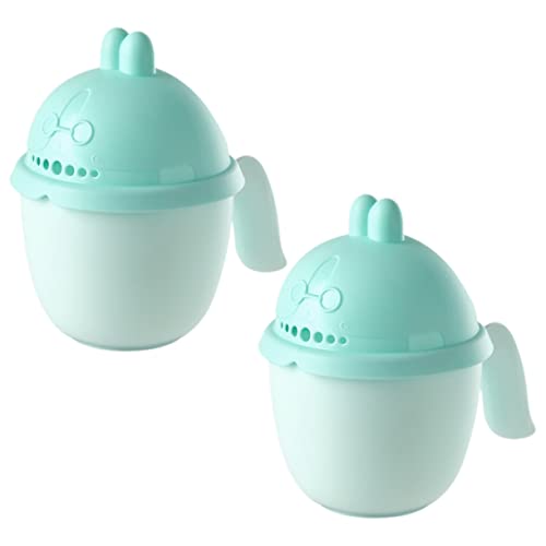 Toyvian Baby Haarwaschbecher 2st -Shampoo-Becher Wanne Kind Tassen Stapeln Schwamm Gießen Blase Schwämme Bad -badebürste Wasserhahnspray Tücher Nass Säuglinge Babyparty Rülpsen Green Abs von Toyvian