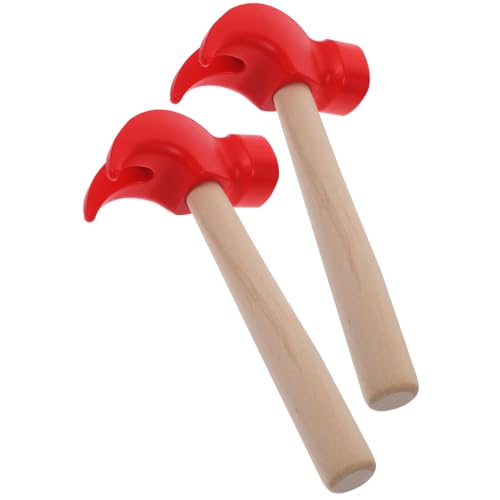 Toyvian 2st Spielzeughammer Für Hammerschlagspielzeug Gefälschtes Hammerspielzeug Gefälschter Holzhammer Kleine Schlagspielzeuge Hämmern Kleiner Hammer Plastik Rot von Toyvian