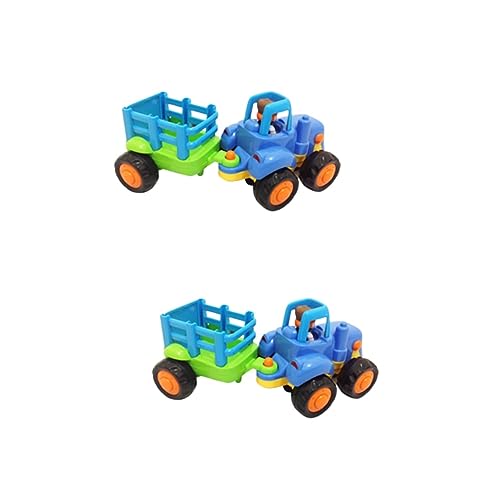 Toyvian 2st Technisches Fahrzeugspielzeug Baufahrzeug Spielzeug Spielsets Für Spielzeugfahrzeuge Kuchen Spielzeug Engineering-Van-Modell Traktoren Automodell LKW Wagen Kind von Toyvian