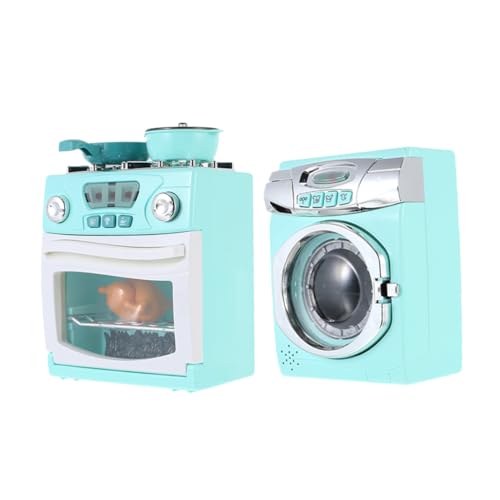 Toyvian Rollenspielset Für Kinder Mini-backofen Waschmaschine Miniatur-küchengeräte Lernspielzeug Für Jungen Und Mädchen von Toyvian