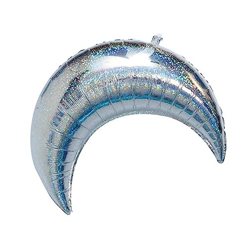Toyvian 2stücke Moon Aluminiumfolie Ballons Deko GläNzende Dekoration Geburtstagsfeiern Hochzeiten Und Festliche AnläSse Große Glänzende Mondballons Für Romantische Und Außendekorationen von Toyvian