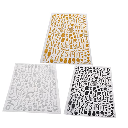 Toyvian Sticker - 3 Bögen Selbstklebend Glänzend Dekorativ Ideal Zum Basteln & Gestalten Toyvian Sticker - 3 Bögen Selbstklebend Glänzend Dekorativ Ideal Zum Basteln & Gestalten von Toyvian
