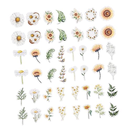 Toyvian Scrapbooking-Aufkleber Gänseblümchen-Sonnenblumen-Set 3 Schachteln Mit Einzigartigen Etiketten Für Grußkarten Alben Bastelarbeiten von Toyvian