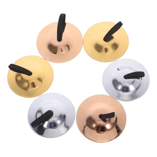 Toyvian 3 Paare Fingerzimbeln Orff Schlaginstrumente für Percussion Handglocken für Tanz Musikunterricht und Party Zubehör von Toyvian