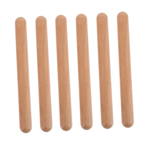 Toyvian 3 Paare Rhythmische Holz Claves aus Massivem Hartholz für Anfänger Natürliche Klangstäbe zur Musikalischer und Rhythmusgefühl Toyvian 3 Paare Rhythmische Holz Claves aus Massivem Hartholz für Anfänger Natürliche Klangstäbe zur Musikalischer und Rhythmusgefühl von Toyvian