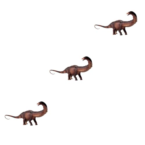 Toyvian 3 STK Dinosaurier-Ornament für Zimmer Dinosaurier-Modellstatue Lehrmittel für Dinosaurier Tierwelt-Ornament Modelle Apatosaurus-Verzierung Apatosaurus-Modell fest Dekorationen Kind von Toyvian