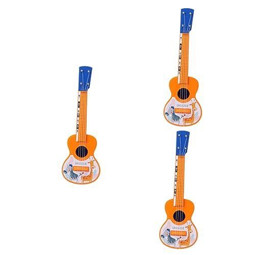 Toyvian 3 STK Ukulele-Spielzeuggitarre für Kinder Musikalisches Gitarrenspielzeug Kinder Gitarre für anfänger Kinderspielzeug Spielzeuge Cartoon Tiermuster Ukulele Kinder-Ukulele groß von Toyvian