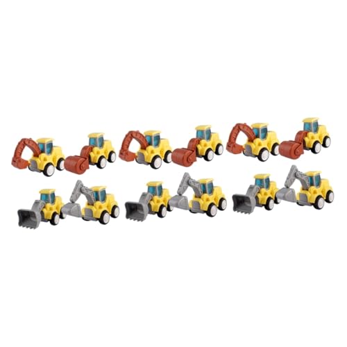 Toyvian 3 Sätze Auto Spielzeug Miniaturspielzeug Jungs-Spielzeug Miniaturen Bauwagenmodell Party-Truck-Modell Kleines Spielzeug Auto Model Autospielzeug Plastik Kind Bagger Bulldozer von Toyvian