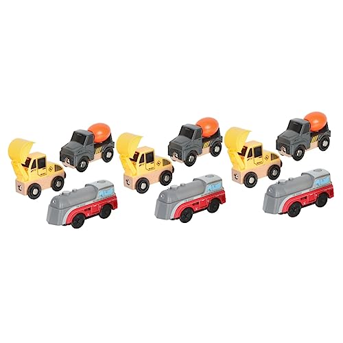 Toyvian 3 Sätze Baufahrzeug Lastwagen Für Kinder LKW-Spielzeug Für Kinder Elektroautos Für Kinder Spielset Aus Holz Kinder Bagger Kinderkoffer Puzzle-Spielzeug Elektrisch Spur Plastik von Toyvian