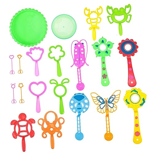 Toyvian 3 Sätze Blasenwerkzeug flüssig Kleinkinder Seifenblasen für seifenblasenmaschine für Bubble Machine for Seifenblasenmacher im Freien Bunte Blasenstäbe Plastik von Toyvian