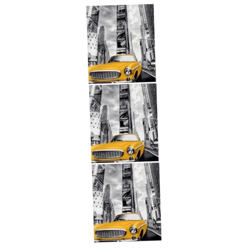 Toyvian 3 Sätze 1000 Teile New York Street Dickes Papierpuzzle New Yorker Straßenpuzzle Landschaftspuzzles Puzzle-Brett Landschaft Puzzles Kind New York City Stressabbauer von Toyvian