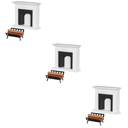 Toyvian 3 Sätze Möbelmodell Miniaturmöbel für Lichthausdekorationen für zu Hause Kinderspielzeug Puppenhausmöbel Puppenhauskamin realistisches Brennholz Haushalt schmücken von Toyvian
