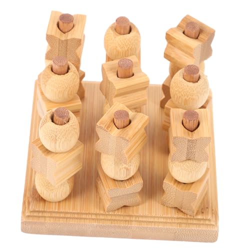 Toyvian 3 Sätze Schwerkraft verbindet Vier Puzzle-Spielzeug Zehe Spielset aus Holz -Toe-Brettspiel xo Familienspiele klassisch Schachbrett einstellen Backgammon von Toyvian