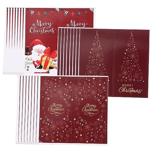 Toyvian 3 Sätze Siegel Geschenktüten Aufkleber Für Weihnachtselemente Geschenkaufkleber Dekorativer Etikettenaufkleber Cartoon-Aufkleber Aufkleber Aus Beschichtetem Papier Rot von Toyvian