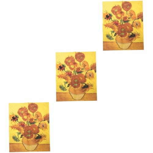 Toyvian 3 Sätze Sonnenblumen-Puzzle Rätsel für Erwachsene rätsel Erwachsene Party-Puzzle-Spielzeug Familien Kinder rätsel Puzzle-Sammelspielzeug Papierrätsel von Toyvian
