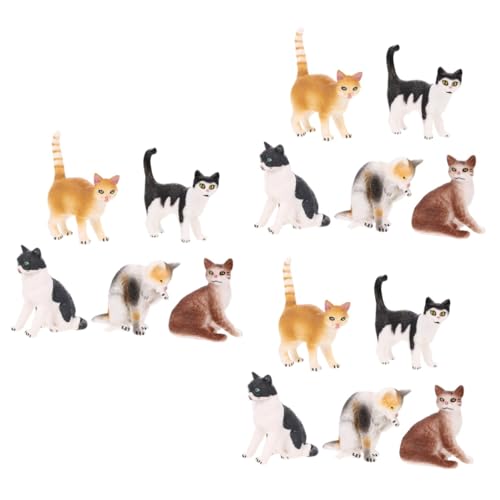 Toyvian 3 Sätze Teiliges Katzenfiguren Set Handbemalte Deko Für Garten Und Zuhause Realistische Miniaturspielzeuge Zur Verschönerung Von Bonsai Und Pflanzen 5 Stücke * 3 Toyvian 3 Sätze Teiliges Katzenfiguren Set Handbemalte Deko Für Garten Und Zuhause Realistische Miniaturspielzeuge Zur Verschönerung Von Bonsai Und Pflanzen 5 Stücke * 3 von Toyvian